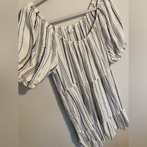 Peasant Top Striped Dress - Medium